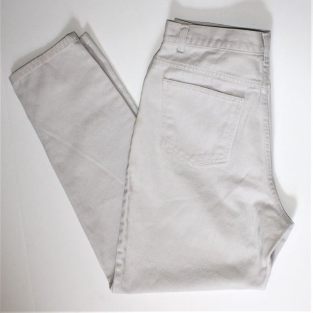 VTG Bill Blass "Easy Fit" Off-White High-Rise Mom Jeans